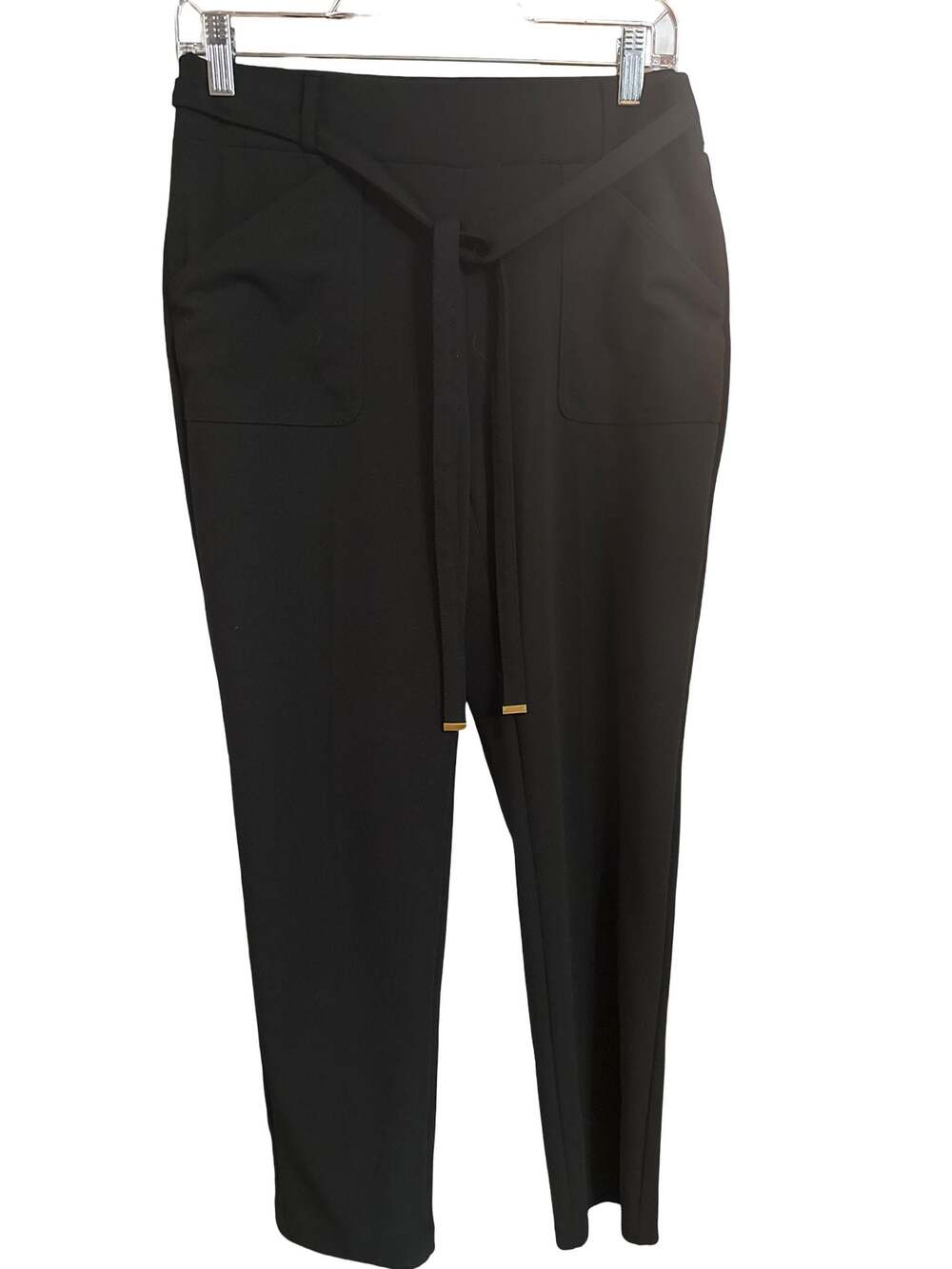 NYCC New York Clothing Co. Black Tie-Waist Tapered Pants Size 10P